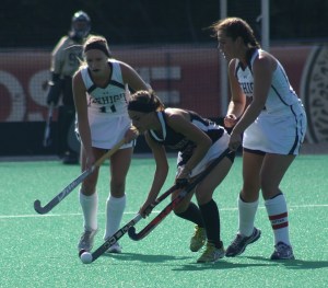 Amanda Magadan steals the ball from Lehigh