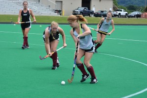 Ami Turner heads toward the circle