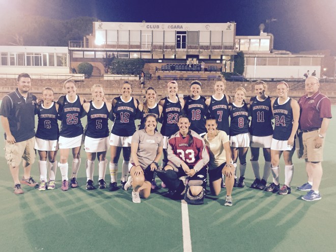 The leopards in game uniforms at the stadium