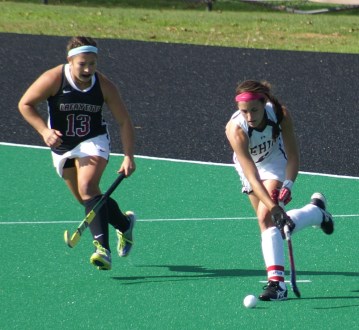 Paige Macrae zeroes in on Lehigh attacker in 2014 5-1 win