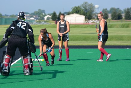 Hannah Millen closes in for a shot