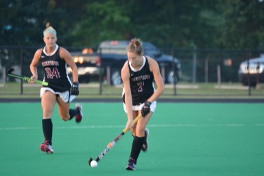 Ellen Colbourne shows her speed as she applies the afterburners on the way up the field