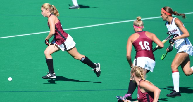 Ami Turner breaks out of the midfield